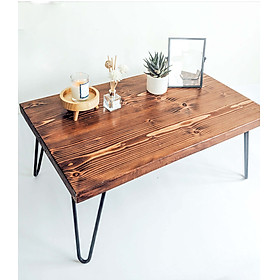Mua Bàn Trà  Bàn Sofa Gỗ Thông Phong Cách Retro JOSE  Bàn Trang Trí Phòng Khách Mặt Gỗ Dày 4cm