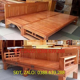 Mua ghế gấp thành giường 1m6 x 2m gỗ xoan đào