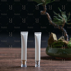 Tuýp chiết mỹ phẩm dẹp Rabbit Lab nắp vặn dài màu trắng sữa 10gr, 15gr, 25gr