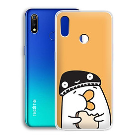 Ốp lưng dẻo cho điện thoại Realme 3 - 01215 7901 DUCK04 - Hàng Chính Hãng