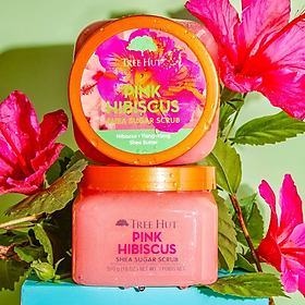 Tẩy tế bào chết cơ thể Tree Hut Shea Sugar Scrub Pink Hibiscus 510g