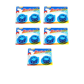 Mua Bộ 5 Vỉ (10 viên) vệ sinh khử mùi bồn cầu cao cấp Hàn Quốc Blueshot (1 viên sử dụng được 600 lần xả tương đương thời gian hơn 1 tháng)