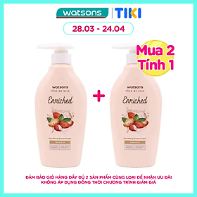 Kem Tắm Watsons Love My Skin Enriched Almond Oil Nourishing Từ Dầu Hạnh Nhân Nuôi Dưỡng Làn Da 400ml