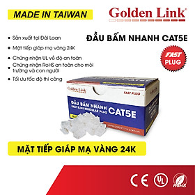 Mua Đầu Bấm Nhanh RJ45 CAT5E Golden Link – 100PCS (100 cái/ hộp) - Hàng chính hãng