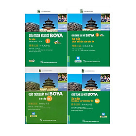 Combo Tron Bộ 4 Cuốn Giáo Trình Hán Ngữ Boya Sơ Cấp ( Tặng kèm bookmark và video học 6000 từ vựng tiếng Trung thông dụng qua hình ảnh )