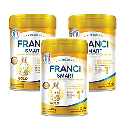 Combo 3 lon Sữa công thức FRANCI SMART GOLD 1+ lon 800g – Siêu trí tuệ – Mắt tinh anh