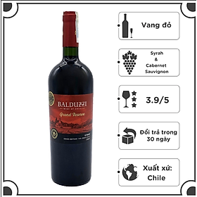 Rượu Vang Đỏ Chile Balduzzi Syrah Grand Reserve 2017