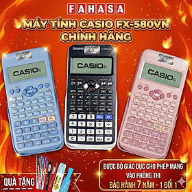 Máy Tính Casio FX 580VN X-PK - Màu Hồng - Tặng Kèm 3 Bút Gel G01 0.5 mm (2 Mực Tím + 1 Mực Xanh)