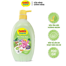 Sữa Tắm Gội Cho Bé Carrie Junior Yoghurt Hương Melon 700g