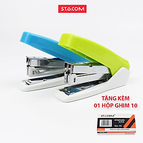  Dập ghim 10 thân nhựa, dập được 16 trang STACOM/C117 tặng kèm hộp kim số 10