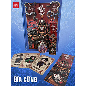 Sách - Tết Ở Làng Địa Ngục Phần 2 - U Hồn Tượng Đất - Saola Books - Thảo Trang - Bìa cứng - chữ ký tác giả - triện tên - bookmark giấy -bookmark mica - 3 thiệp chibi nhỏ - huy hiệu bìa sách