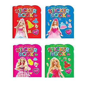 Sách - Combo 4 cuốn Sticker book Giấy gián & tô màu công chúa 1-4 Quyến rũ