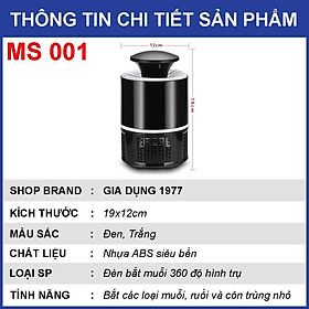 Mua Đèn Diệt Muỗi  Đèn Bắt Muỗi Cảm Ứng Ánh Sáng WD-06 Mới Nhất 2021 - Máy đuổi muỗi  máy diệt muỗi hình trụ sử dụng sạc USB