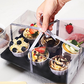 Mua Hộp Đựng Bánh Cupcake Muffin 6 Bánh Trang Trí Trong Suốt Sang Trọng - BOXMF6IN