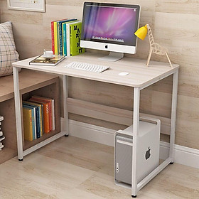 Mua Bàn làm việc đơn giản hiện đại - Trắng - Vân Gỗ Sáng