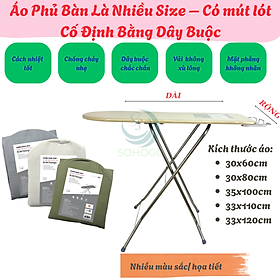 [Nhiều Size]- Áo Bọc Bàn Ủi Có Lót Mút- Chống Cháy Đa Năng – Dây Cột Tiện Lợi Vỏ Bọc Bàn Là Gọn Nhẹ – Phù Hợp Nhiều Kích Cỡ