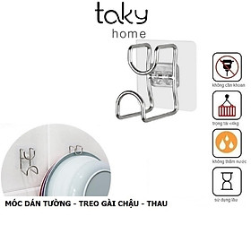 Móc Inox Treo Thau, Treo Chậu Dán Tường Nhà Tắm , Treo Đồ Đa Năng Nhỏ Gọn, Không Khoan Đục, Tiện Dụng Gia Đinh. TakyHome 2013