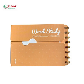 Sổ Học Từ Vựng KLONG Word Study A6 120 trang, 4 màu bìa Pastel / Sổ tay lò xo