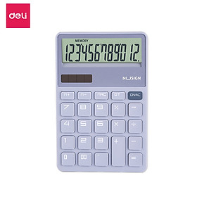 Máy tính để bàn cao cấp Nusign - 12 số hiển thị - Pin năng lượng mặt trời - Hồng/Xanh dương/Trắng/Xám đen - NS041