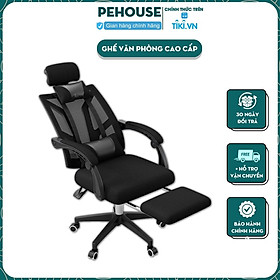 Mua Ghế công thái học PeHouse 2301  ghế xoay văn phòng cao cấp 2in1 tựa đầu 3D  ghế ngồi tựa lưng ngả 145 độ giúp bảo vệ cột sống