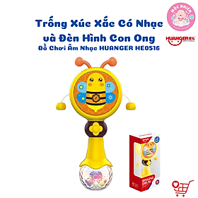 Đồ Chơi Sơ Sinh - Đồ chơi Âm Nhạc HUANGER HE0516 - Trống Xúc Xắc Có Nhạc và Đèn Hình Con Ong Cho Bé Từ 12 Tháng Tuổi
