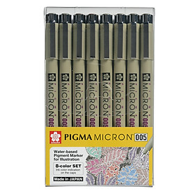 Cá Chép - Bút Pigma Nét Micron 005 - BỘ 8 Màu - XSDK005 - 8