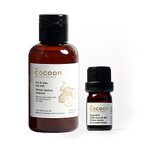 Combo gel bí đao rửa mặt Cocoon 140ml + Dung dịch chấm mụn bí đao cocoon 5ml