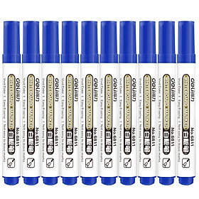 (Deli) 6811 classic series of whiteboard pen (blue) 10 loaded