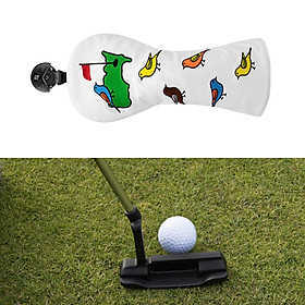 Deluxe Leather Golf Head Covers No. 1 3 5 UT Driver Fairway Wood Clubs Headcovers - White