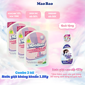 Combo 03 túi nước giặt kháng khuẩn Mao Bao 1800g