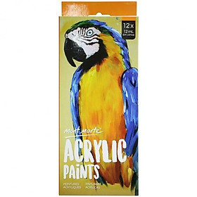 Bộ 12 Màu Vẽ Acrylic Mont Marte 12 ML PMHS0026 (Mẫu Bao Bì Giao Ngẫu Nhiên)