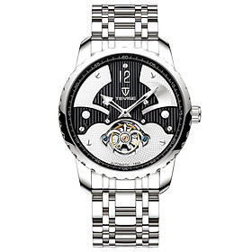 Đồng hồ Nam Thời trang TEVISE bằng thép không gỉ Dây đeo bằng kim loại Vỏ đồng hồ đeo tay chống nước T856B - Bạc-Màu Bạc