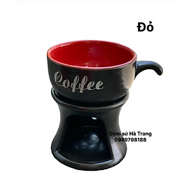 Mua Bộ bếp hâm nóng cafe gốm sứ Bát Tràng cao cấp men đen lòng đỏ