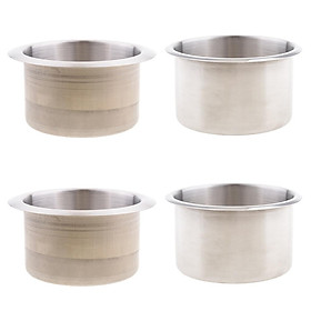 4x Stainless Steel Recessed Cup Drink Holder for Marine Boat 90x55mm & 85x55mm