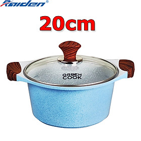 Mua Nồi quánh đúc men đá Sapphire Greencook GCS09 sử dụng được bếp ga  bếp hồng ngoại  bếp từ - Hàng chính hãng