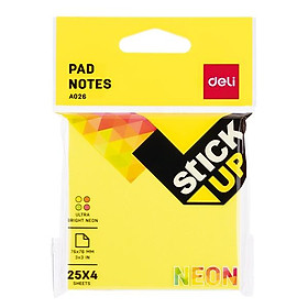 DELI A02602 Giấy Nhắn 3x3 (1 tệp/4 màu )