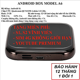 Carplay AndroidBox ô tô xe hơi A6 tặng Vietmap S2