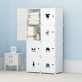 Mua Tủ quần áo nhựa lắp ghép 8 ô màu trắng siêu chịu lực