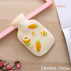 Túi chườm nóng lạnh PUHA 350ml, túi chườm sưởi ấm giảm đau bụng kinh họa tiết dễ thương