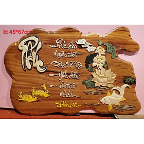 Tranh gỗ nghệ thuật thư pháp chữ PHÚC