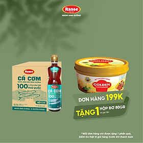 {Đơn 199k tặng hộp bơ 80g} Thùng nước mắm nhĩ dinh dưỡng Ranee cá cơm 40N 500ml