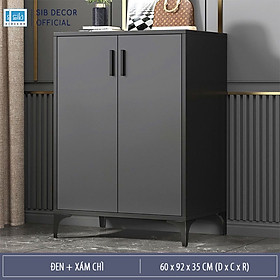 Tủ Giày Dép Gỗ 2 Cánh Kèm Chân Sắt Đơn Giản Mà Đẹp Thương Hiệu SIB Decor TG29