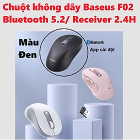 Chuột không dây kết nối bluetooth V5.2 Receiver 2.4Hz app chỉnh cài đặt Baseus BS - F02 _ Hàng chính hãng
