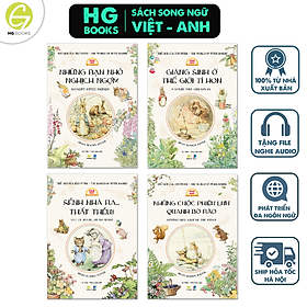 Trọn bộ 4 cuốn sách Song ngữ: Thế giới của Thỏ Peter - The World Of Peter Rabbit kèm Audio giúp bé học tiếng Anh