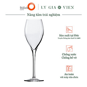 Ly Champagne, Thủy tinh pha lê sang trọng - Bền và An toàn với máy rửa chén - Lý tưởng cho các loại rượu sâm panh và cocktail - Stölzle Lausitz Champagne Vinea Glass