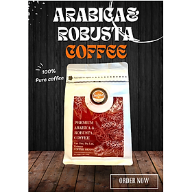 Cà phê Arabica và Robustar cầu đất đà lạt dạng hạt 250g