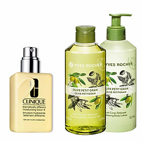 Kem Dưỡng Ẩm Cao Cấp Clinique Dramatically Different (Lotion / Gel / Hydrating Jelly) 125ml + Tặng 1 Bộ Sữa Tắm 400ml & Dưỡng Thể Yves Rocher 390ml