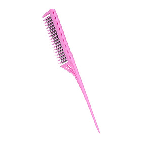 3-Row Teeth Teasing Comb Detangling Brush Rat Tail Comb Adding Volume Back Coming Hairdressing Combs