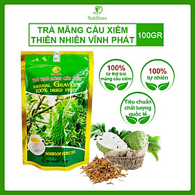 Trà Mãng Cầu Xiêm Thiên Nhiên Vĩnh Phát - Trà Trái Mãng Cầu Xiêm Vĩnh Phát 100% Tự Nhiên Từ Thịt Trái Mãng Cầu Xiêm Giúp Hỗ Trợ Điều Trị Cao Huyết Áp, Tiểu Đường, Thiếu Máu... (Gói 100gr)