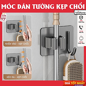 Móc Treo Cây Lau Nhà Đa Năng Keo Dán Chịu Lực Cao Cấp, Móc Kẹp Giữ Chổi Dán Tường Inox 304 Chống Gỉ - Chỉ 1 móc